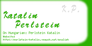 katalin perlstein business card